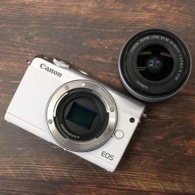 Canon EOS M100 Digital Camera White 15-45mm Lens kit [Excellent+5