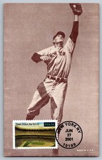 #3513 Yankee Stadium FDC Maxi Card on 1939 Exhibit Card (trimmed) Joe Gordon
