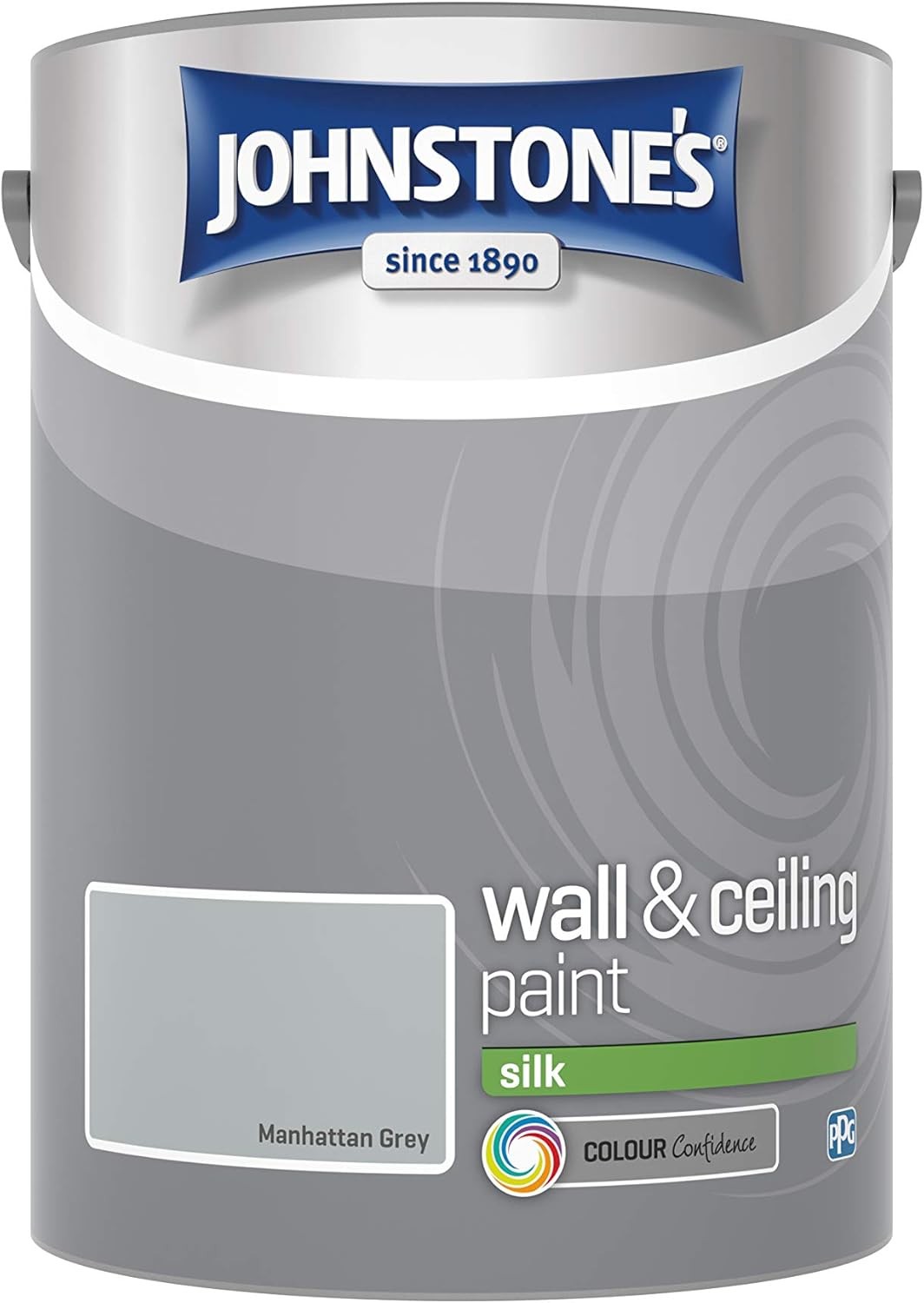Johnstone's Wall & Ceiling Paint Manhattan Grey Silk Emulsion 5L Fantastic