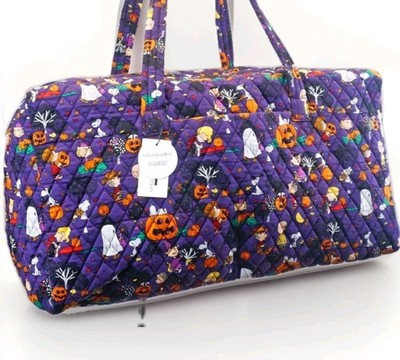 Vera Bradley      PEANUTS HALLOWEEN INDIGO Large Travel Duffel Bag Snoopy V562