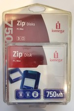 New Sealed Iomega Zip Disk 750MB Cartridge 3-Pack for PC And MAC