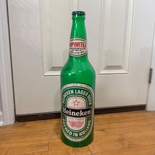 Vintage Heineken Lager Beer Oversized Green Plastic Display Bottle 24 Inch