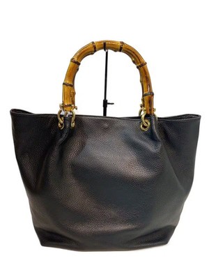ELISABETTA FRANCHI Leather Tote Bag, Black
