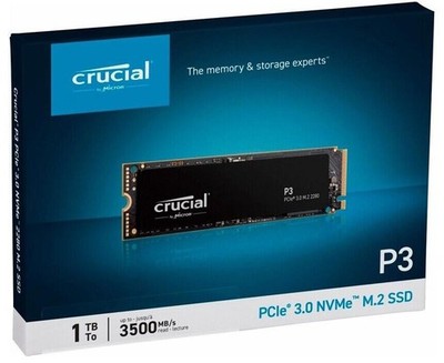Crucial P3 1TB PCIe 3.0 NVMe M.2 SSD CT1000P3SSD8 3500MB/s Open Box