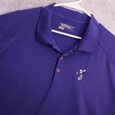 Nike Polo Shirt Mens 2XL XXL Disney Parks Mickey Embroidered Golf Dri Fit Purple
