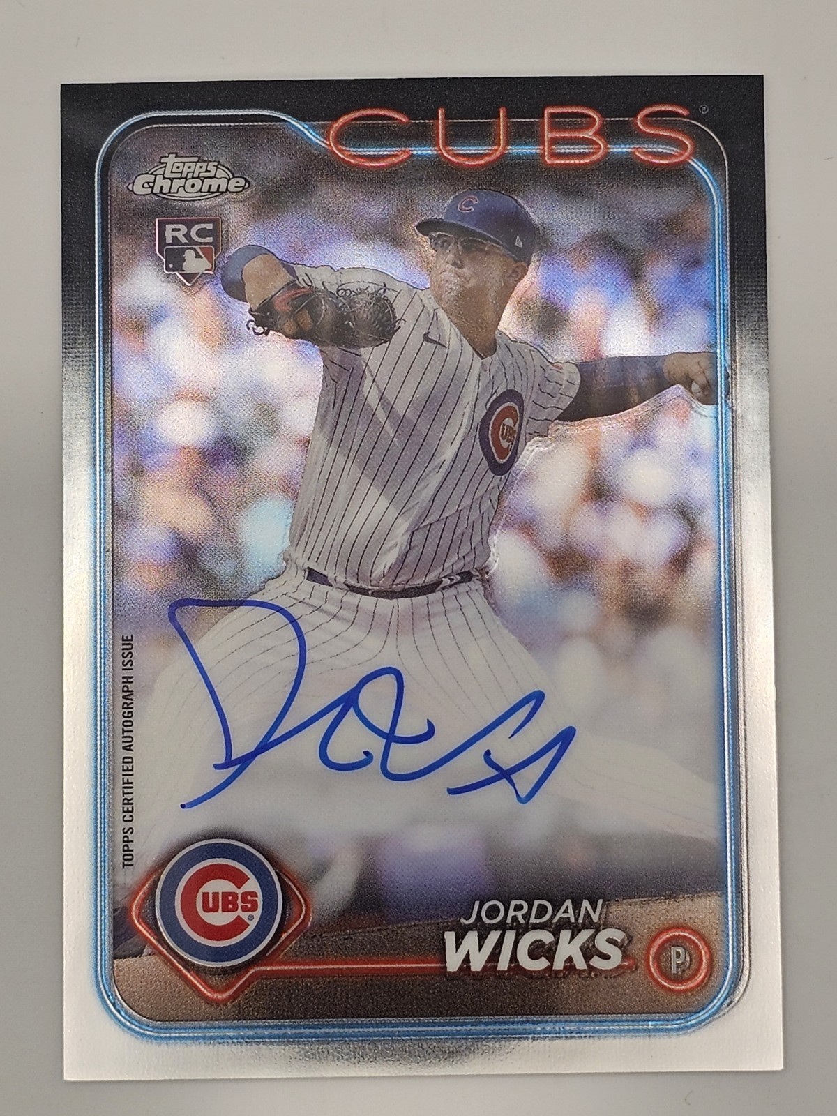 2024 Topps Chrome- JORDAN WICKS- Rookie Autograph - #RA-JWS - Cubs