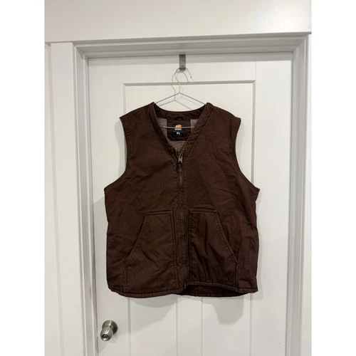 Berne Workwear Duck Canvas Sherpa-Lined Full-Zip Vest - product listing photo