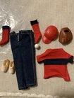 Vtg Ricky LITTLE LEAGUER 1504 Complete Doll Barbie Loop N Button There! Mattel