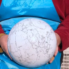 22.77LB Natural white howlite sphere quartz crystal polished ball healing decor