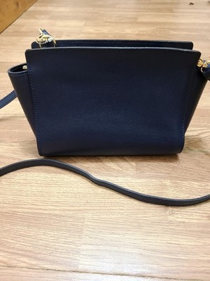 Versa Pelle Crossbody Purse Genuine Leather Borse Hafele Navy Blue
