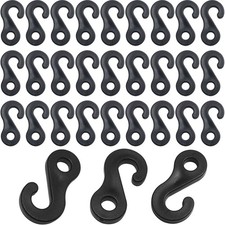 Bungee Cord Hook 30PCS 4cm Plastic Camping Tent Hooks, Canopy Windproof Hook,...