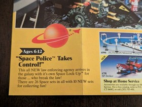 Vintage (1989) LEGO SPACE Futuron Space Police Blacktron Sets Poster - RARE