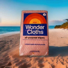 1970s! 1-Wonder Cloths All-purpose Wipes ~ NOS ~ Package Of 10