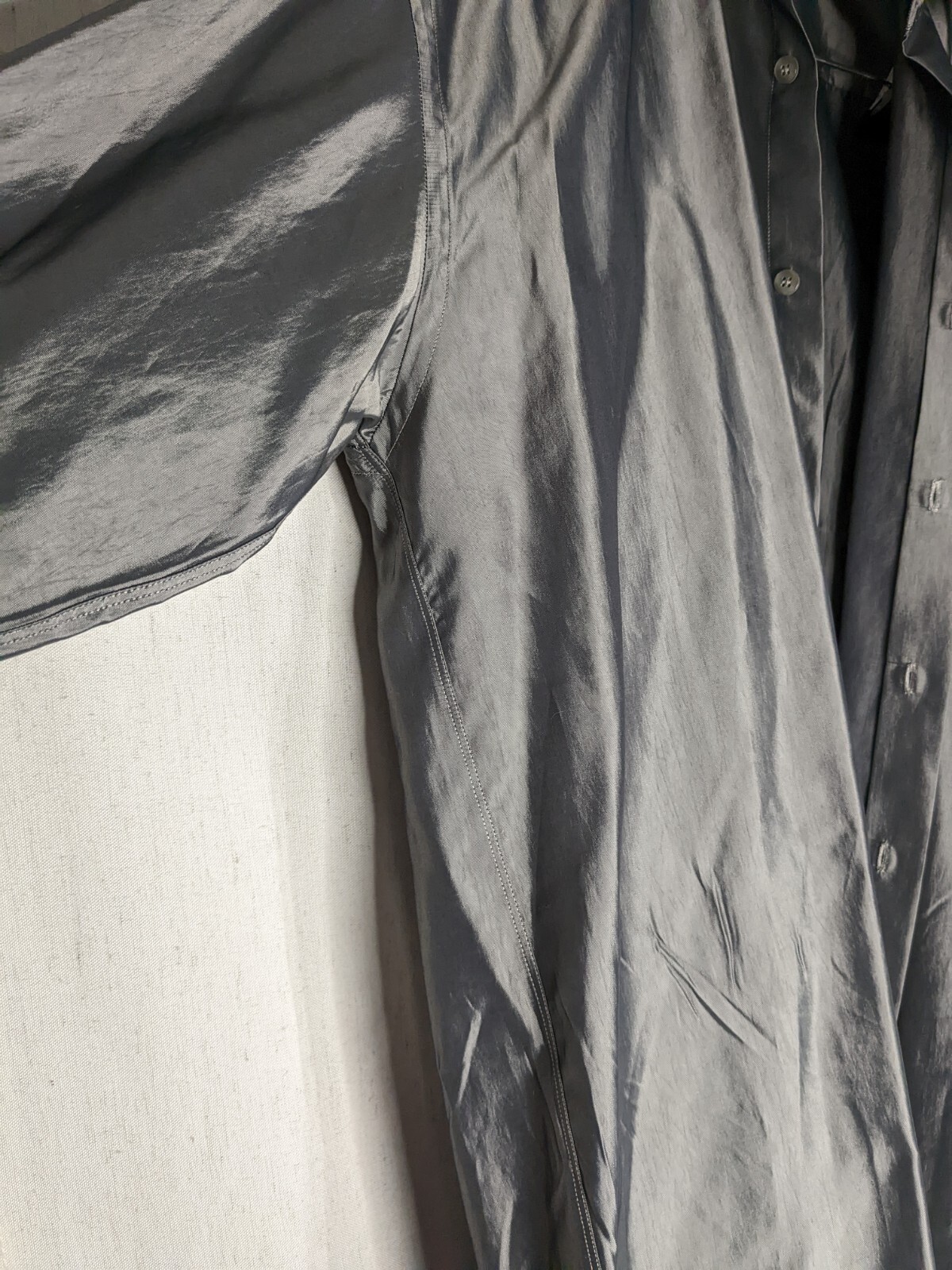 TOUSUS Mens Button Down Viscon Polyester Collared… - image 4