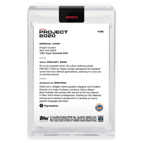 Confirmed Topps Project 2020 #106 Dwight Gooden New York Mets - Grotesk - Image 2 of 2