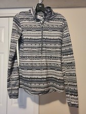 Nike Pro Womens Hyperwarm Half Zip Pullover Digital Fair Isle Print Medium