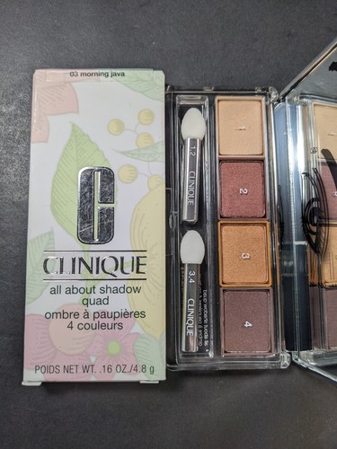 CLINIQUE ALL ABOUT SHADOW QUAD - 03 MORNING JAVA - BNIB