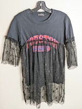 PrettyLittleThing Mesh Houston Academy Tunic Blouse Small