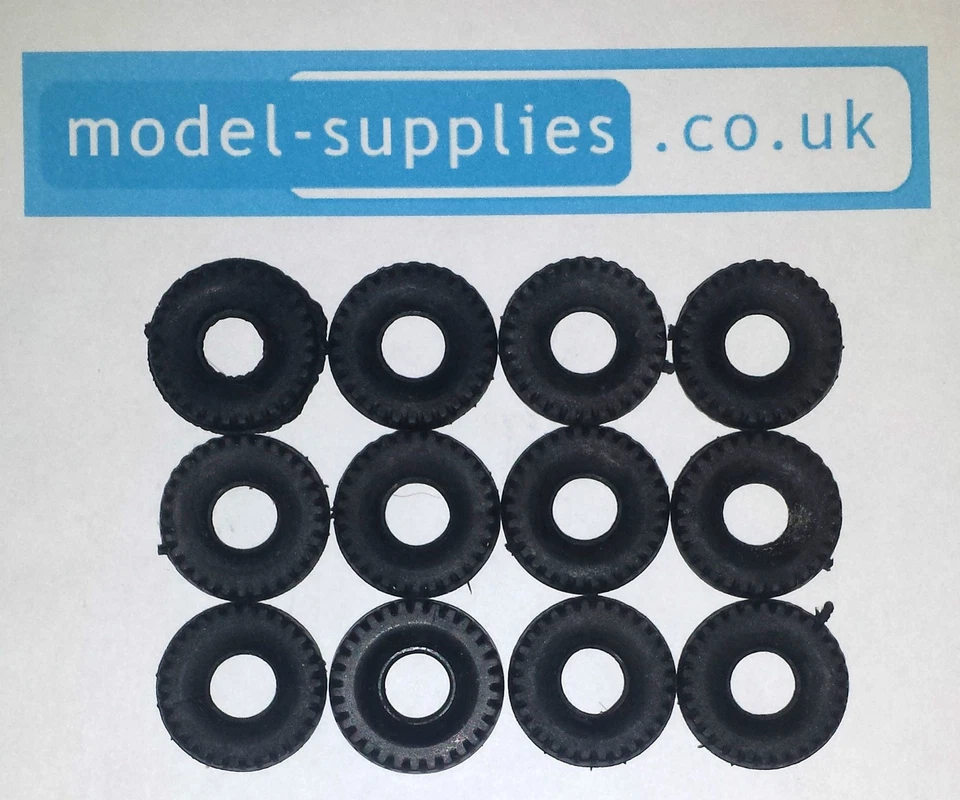 Dinky 20mm Reproduction Black Square Tread Tyres Dinky Supertoy Trucks etc - Image 3 of 4