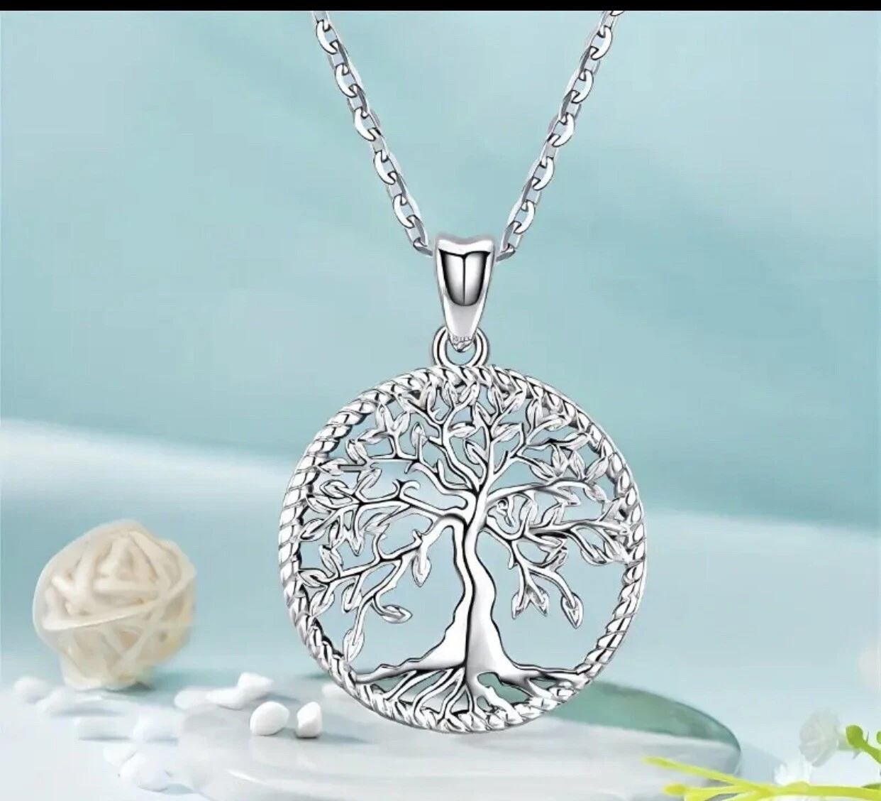 925 Sterling Silver Tree of Life Necklace Pendant image 2