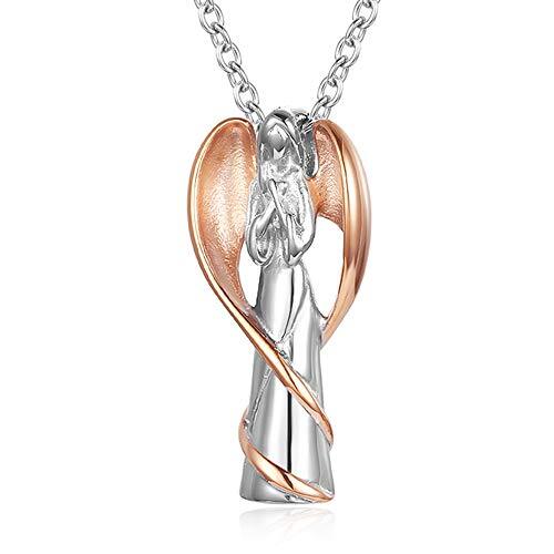 Gisunye Cremation Urn Necklace for Ashes Angel Wing Keepsake  Assorted Colors 