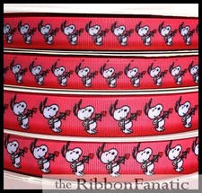 3 yds 5/8" or 7/8" Cartoon Beagle Cupid Valentines Day Grosgrain Ribbon