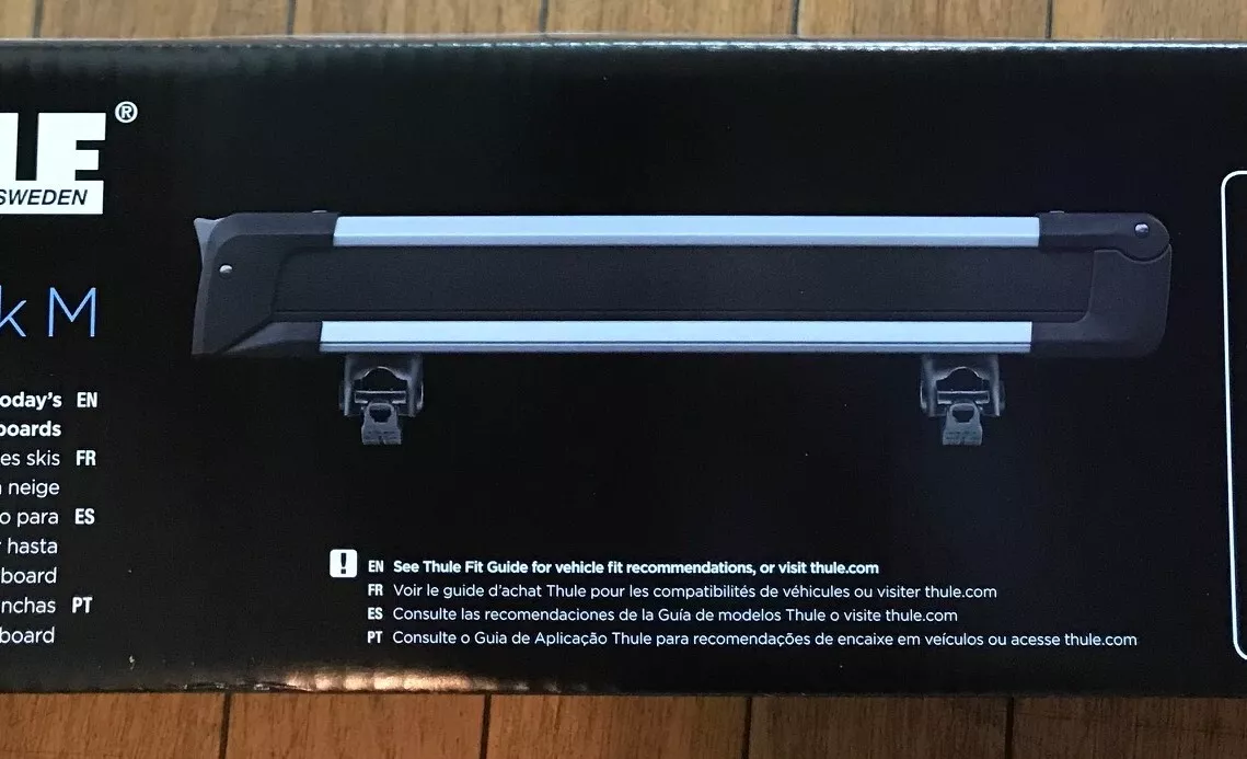THULE SnowPack M Silver 7324 Ski Snowboard Carrier 4 Pairs