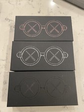 KAWS SON  DAUGHTER GLASSES SET BLACK GREY PINK