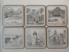 6 podkładek Pimpernel Ft wybrane rysunki Cedric Emanuel Brisbane Australia 