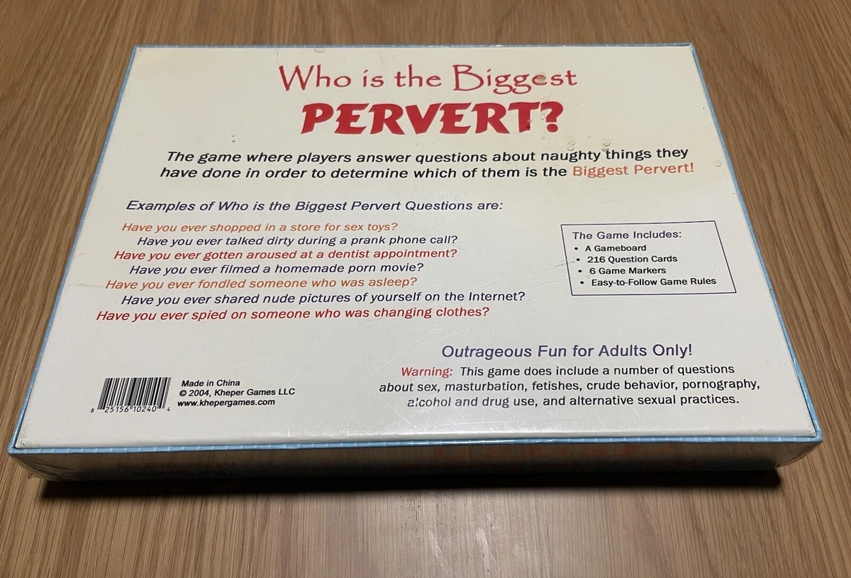 Who Is The Biggest Pervert The Game Of Naughty Confessions Factory Sealed Adult eBay photo