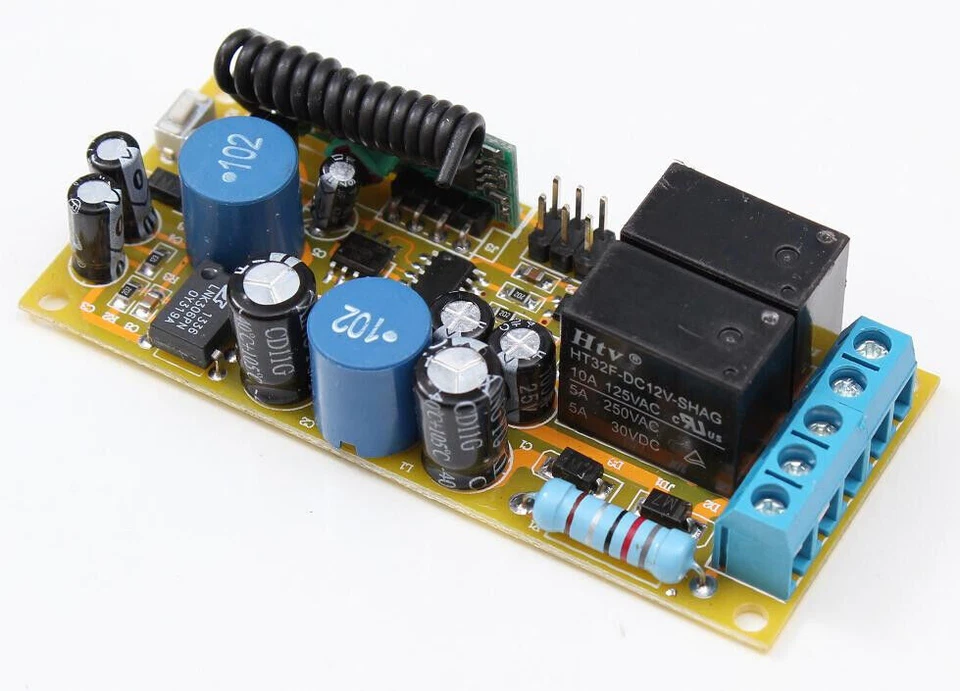 230V Funk 433Mhz 2 Kanal Empfänger Fernbedienung universal lernfähig Beleuchtung - Bild 2 von 3