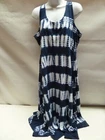 Ralph Lauren Chaps Midi Maxi Dress Tie Dye Blue White Boho Festival - Brand New