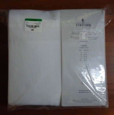 Stafford 4-Pack Men Blended Cotton 4 TALL V-NeckS T-Shirt 3XLT White