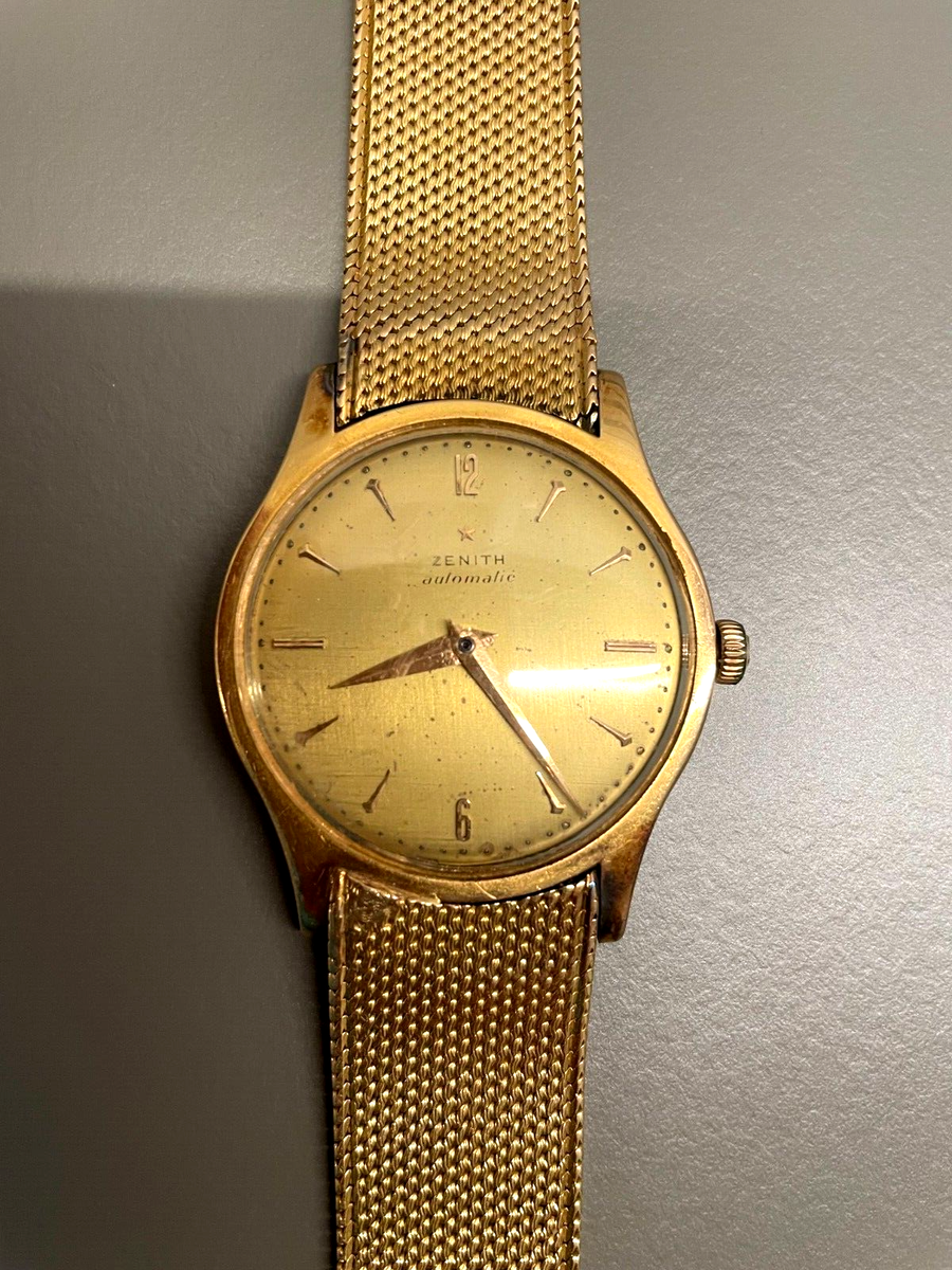 ZENITH STELINA VINTAGE WRISTWATCH IN 18K GOLD, 1950S WITH GOLD