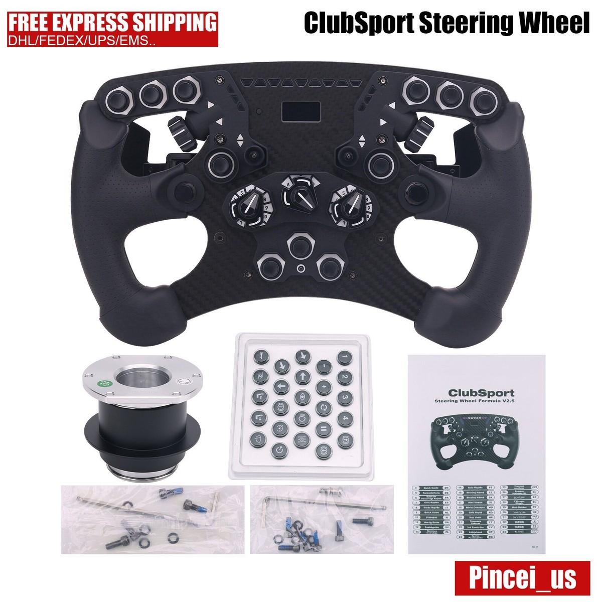 ClubSport Steering Wheel Formula V2.5 SIM Racing Wheel PC Video 