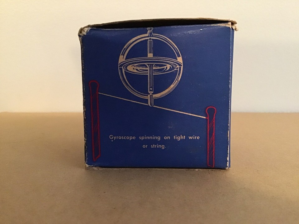 Vintage Olympic Gyroscope Top Toy With Original Box & Pedestal No