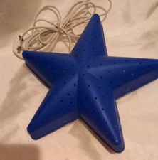 IKEA SMILA Blue Star Shaped Wall Lamp Bedside Light 10" 25cm Tested Working