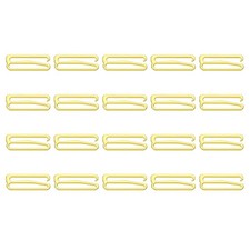 20 Pcs 25mm 9 Shape Bra Strap Hooks, Adjustment Slide Bra Strap Clips, Gold