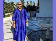 Aaid Arabic Djellaba Moroccan Men aid ramadane Hooded Caftan Kaftan Thobe    