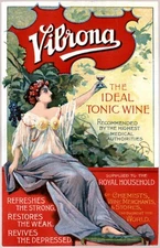 Vibrona  Tonic Wine Ad 11 x 17  Giclee Reproduction Print Premium Matte Paper