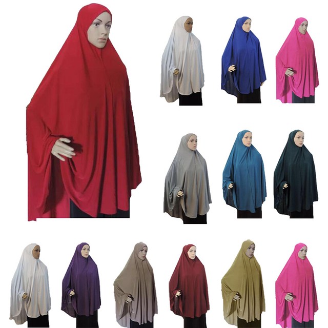 Muslim Long Khimar Hijab Scarf Women Prayer Shawl Amira Islamic Overhead Jilbab Muslim Long Khimar Hijab Scarf Women Prayer Shawl Amira Islamic Overhead Jilbab