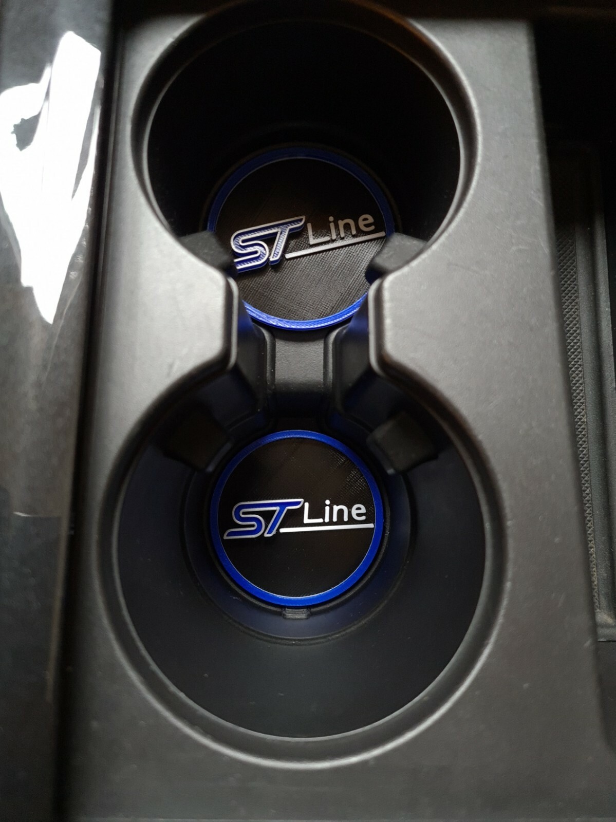cup holder inserts x2 spirit blue for ford kuga mk2 MK 2 stline St line