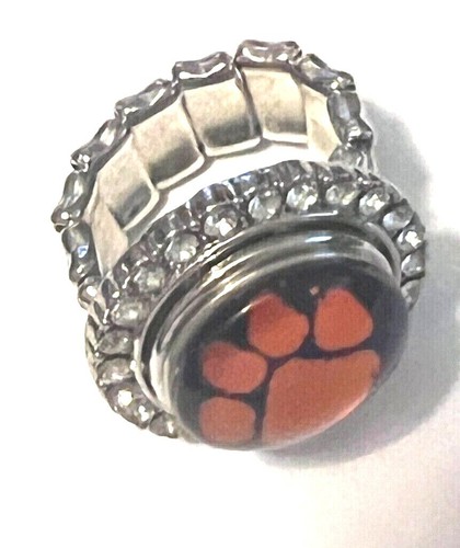 Clemson Tigers NCAA Snap Joyería a presión, anillo elástico, pendientes o pulsera - Imagen 3 de 6