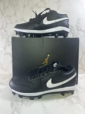 Nike Jordan 1 Retro Mcs Low Black-White "Baseball Cleats" Size 9 CJ8524-011]
