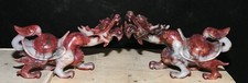 Old Chinese Dynasty Xiu Jade Fengshui Xuanwu Dragon Tortoise Beast Statue Pair