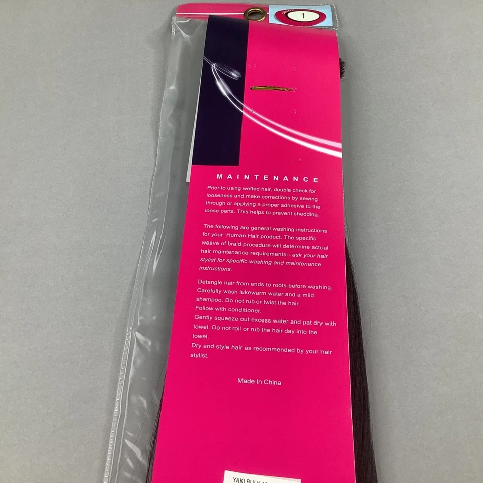 "2 paquetes de cabello mezcla micro trenzado a granel de yaki negro azabache de 18"" #1 de Harmony" Foto 4 de 4