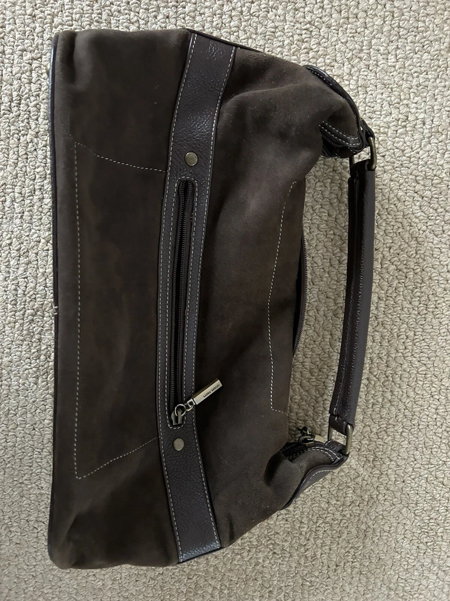 Laura Ashley Small/medium Dark Brown Suede Grab Bag | eBay