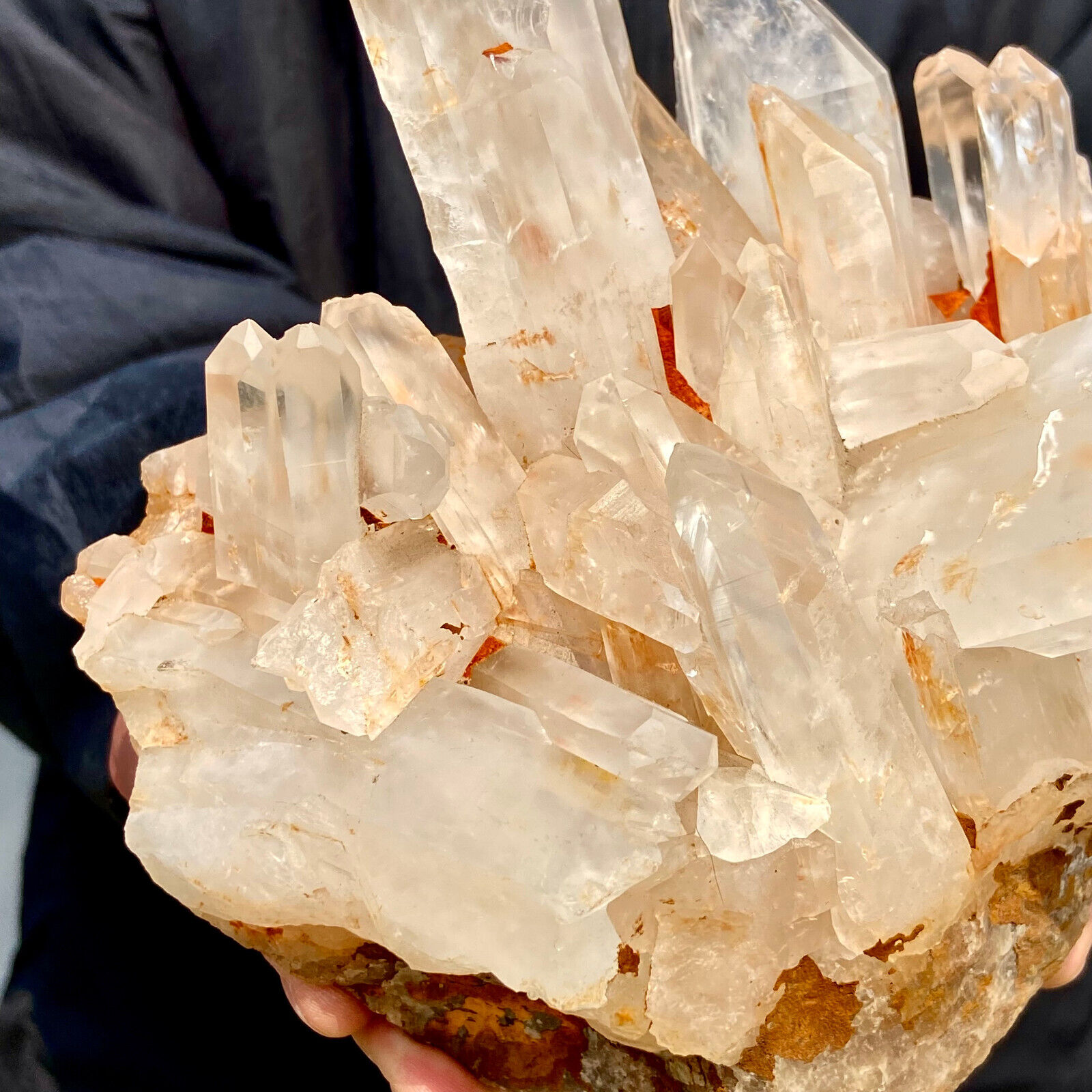 4.1LB A+++Large Natural white Crystal Himalayan quartz cluster /mineralsls
