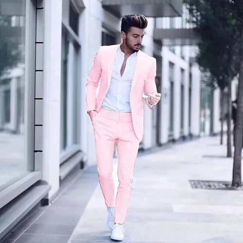 Tuta da uomo 2 pezzi sposi smoking formale matrimonio business blazer aderenza slim - Foto 9 di 28