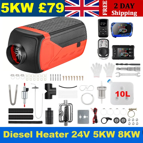 12V-24V Diesel Air Heater 2KW 5KW 8KW LCD Thermostat Car Truck Boat RV Parking
